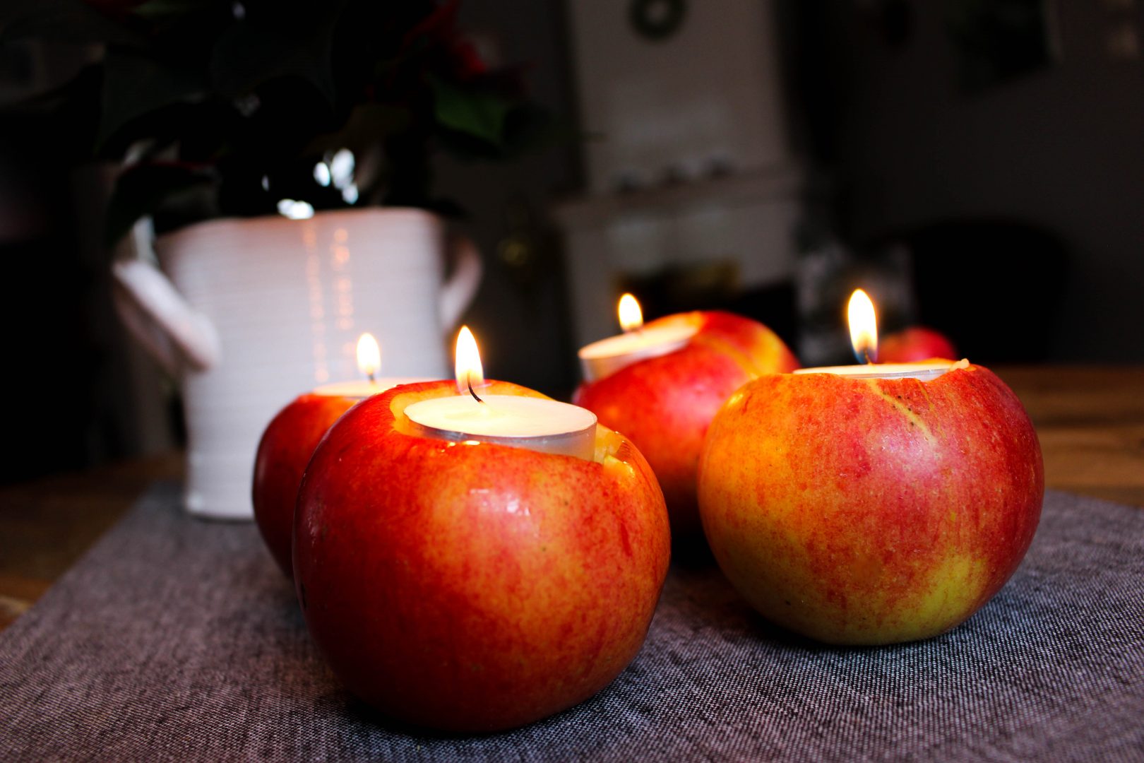 Skapa lykta av äpplen