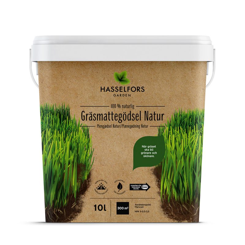 Brun låda med en illustration av gräs på